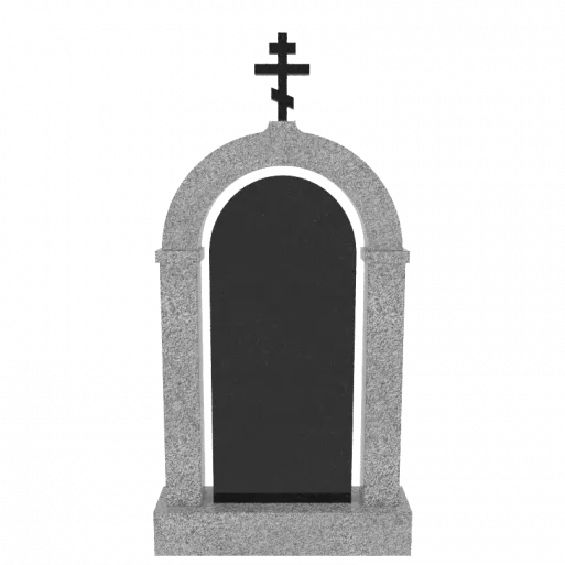 Мемориальный комплекс комбинированный гранит Габбро; гранит Сибирский № МК-02-ГС (СТ 1400)