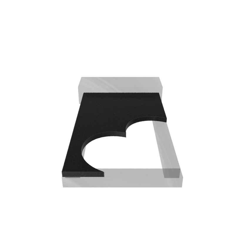 Надгробная плита гранит Габбро 1000/600/30 № 11