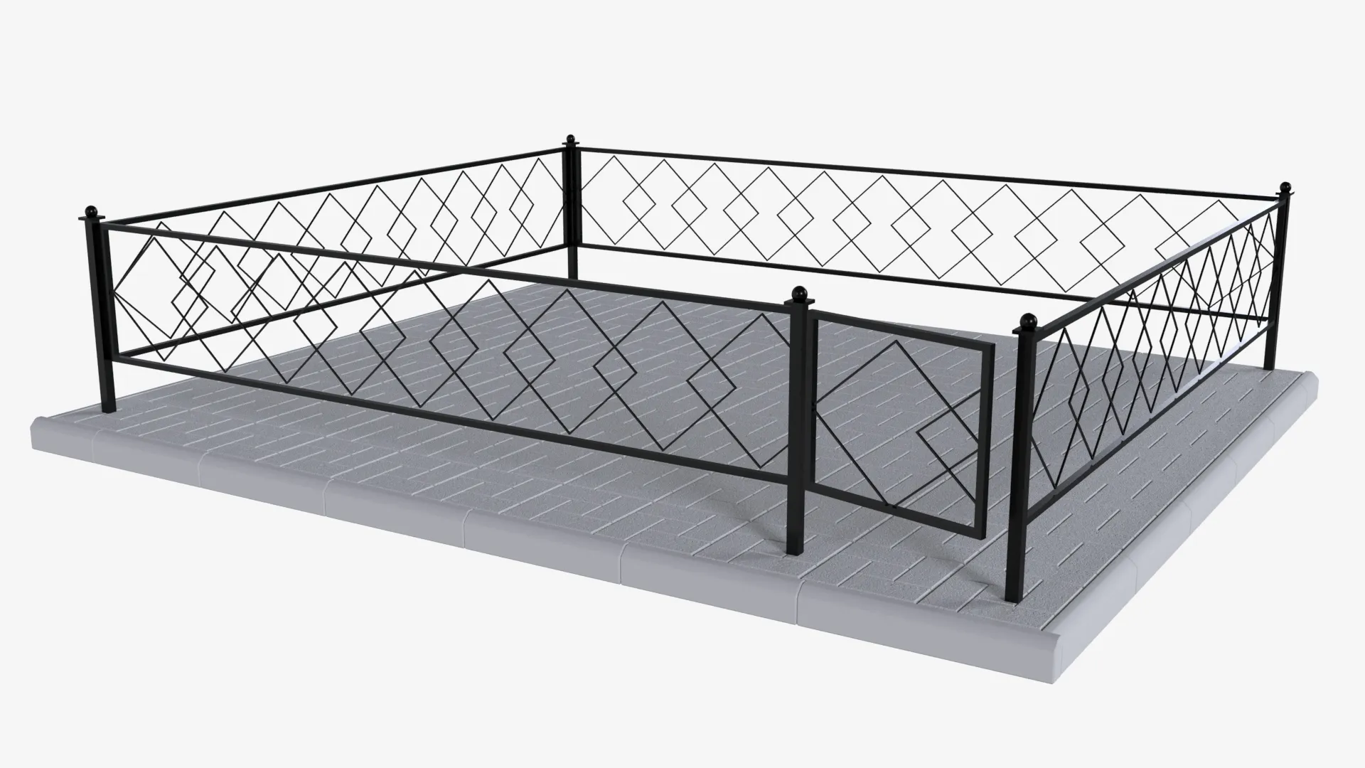 Ограда металлическая № СВ-08