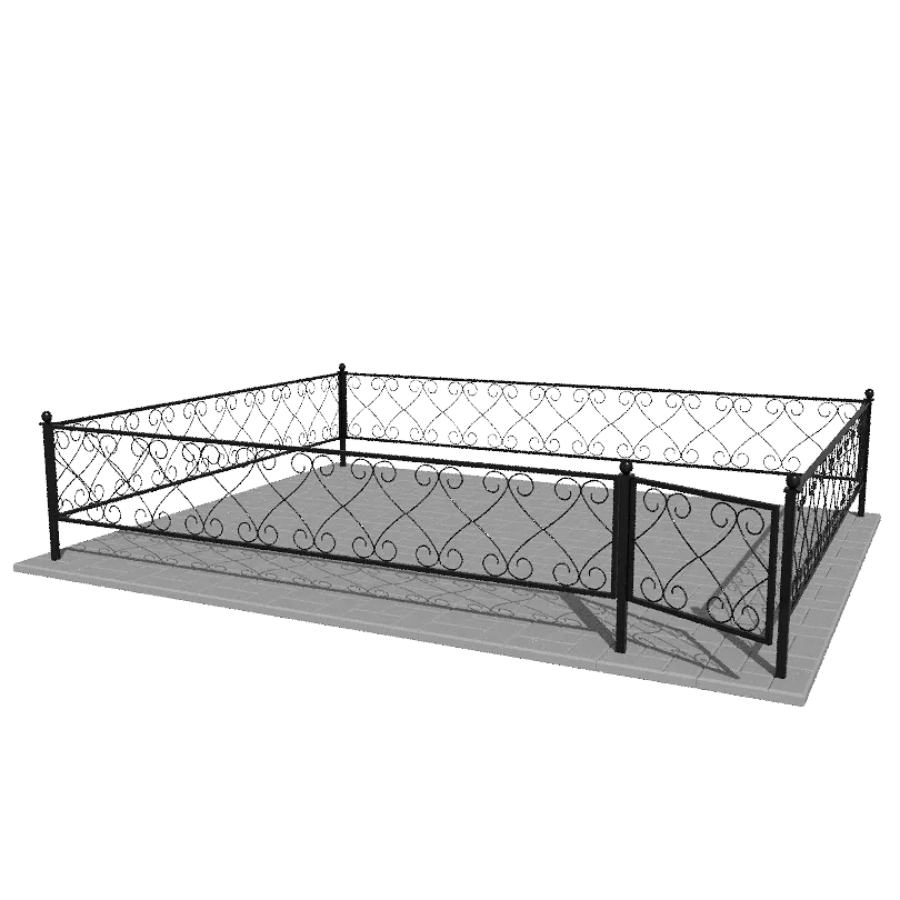 Ограда металлическая № СВ-09