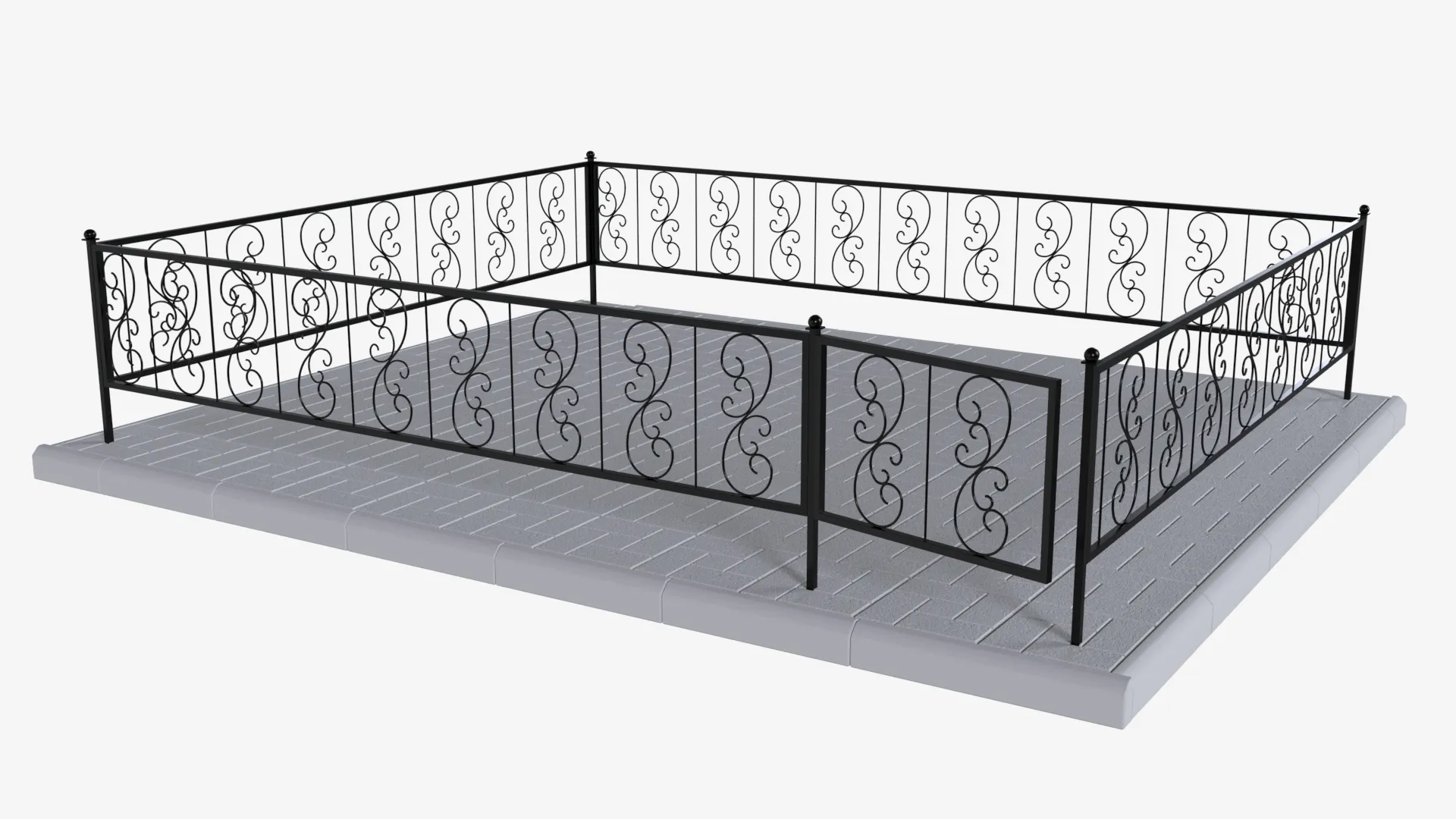 Ограда металлическая № СВ-10