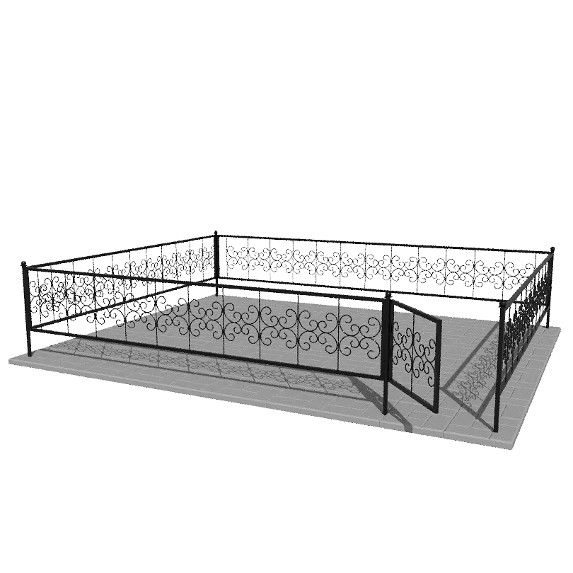 Ограда металлическая № СВ-11