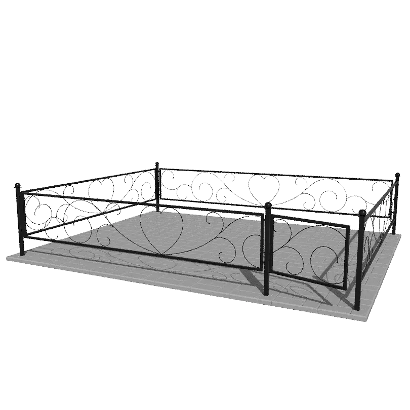 Ограда металлическая № СВ-12