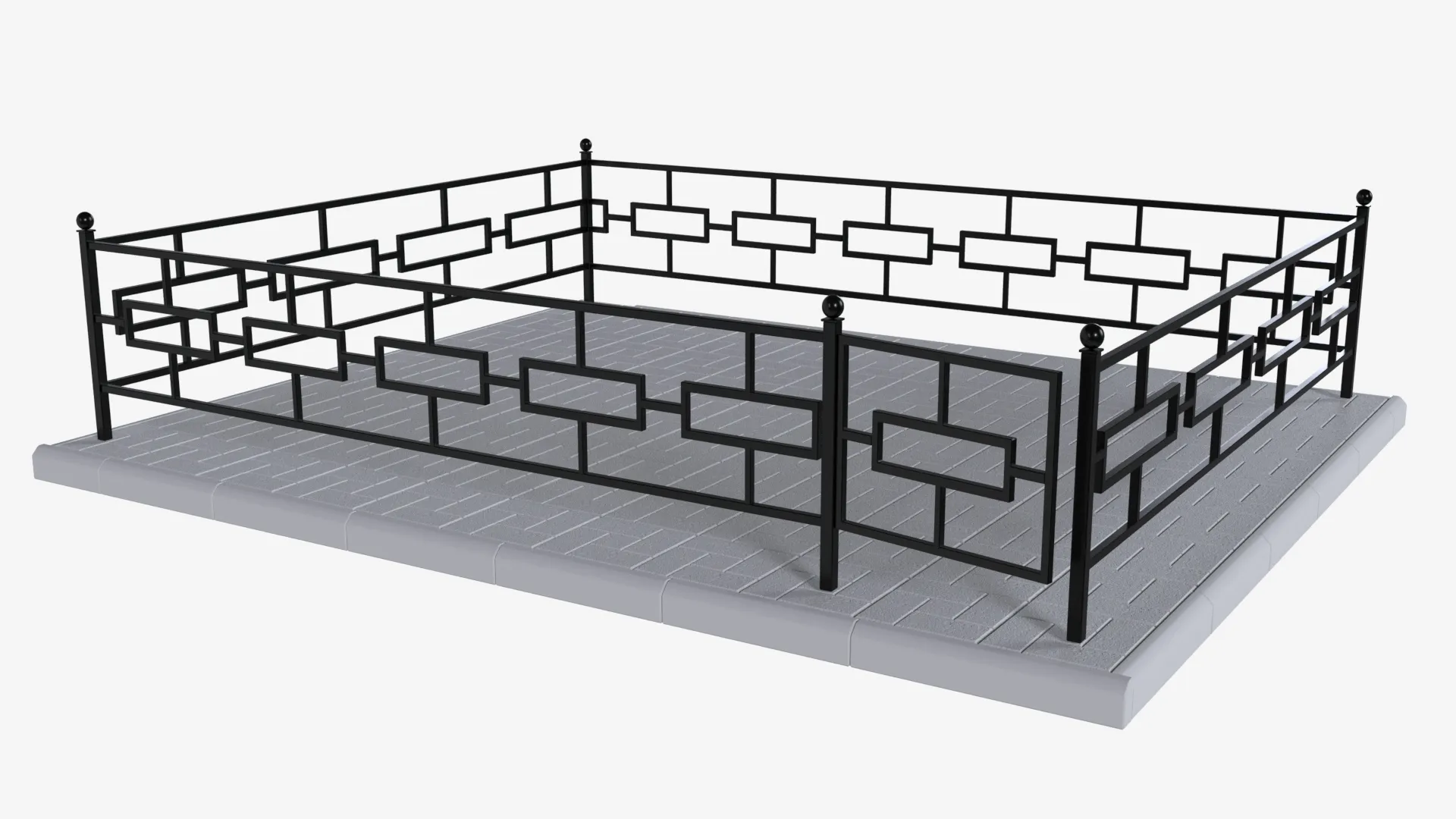 Ограда металлическая № ПР-01