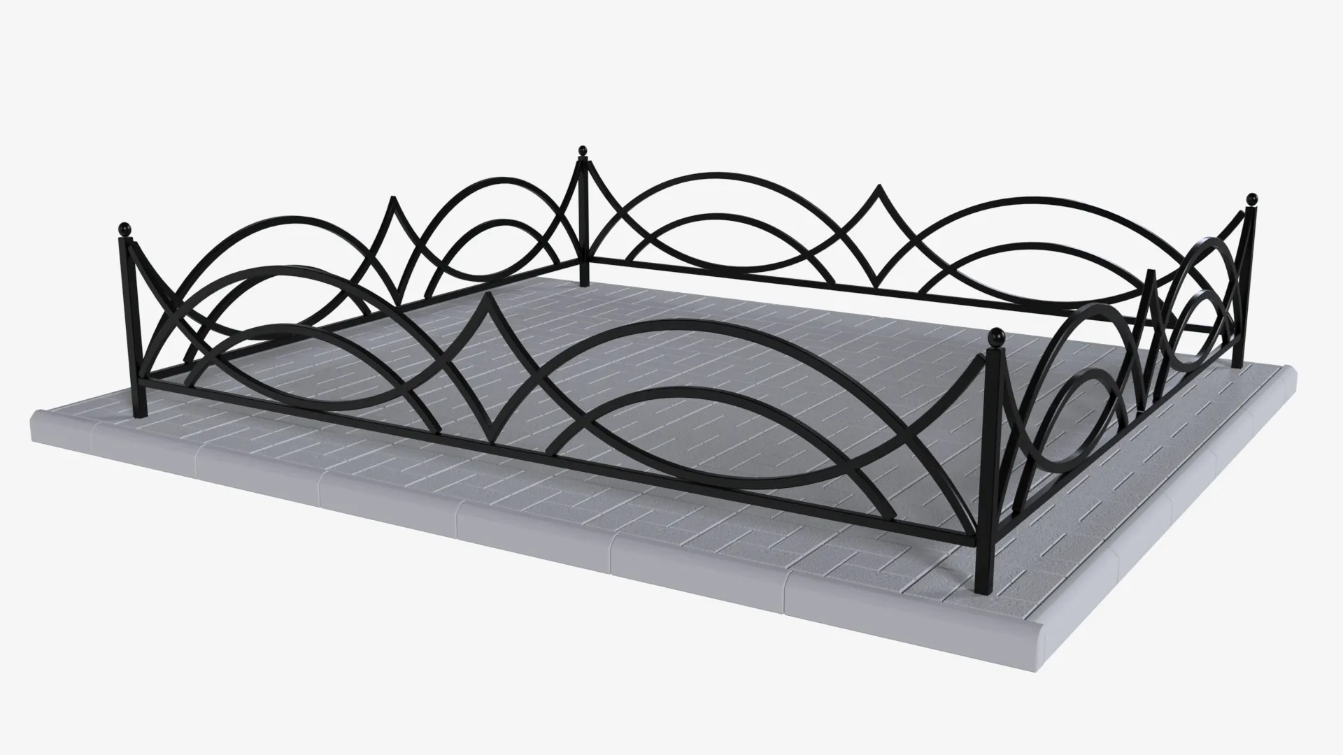 Ограда металлическая № ПР-02