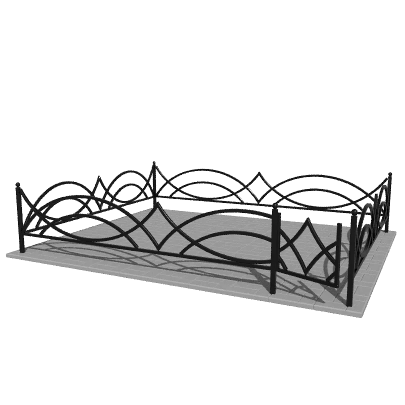 Ограда металлическая № ПР-03