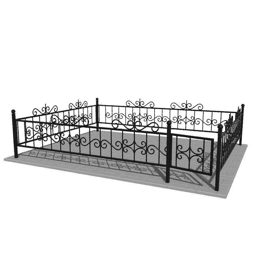 Ограда металлическая № КВ-06