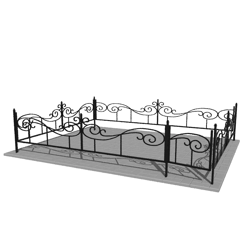 Ограда металлическая № КВ-08