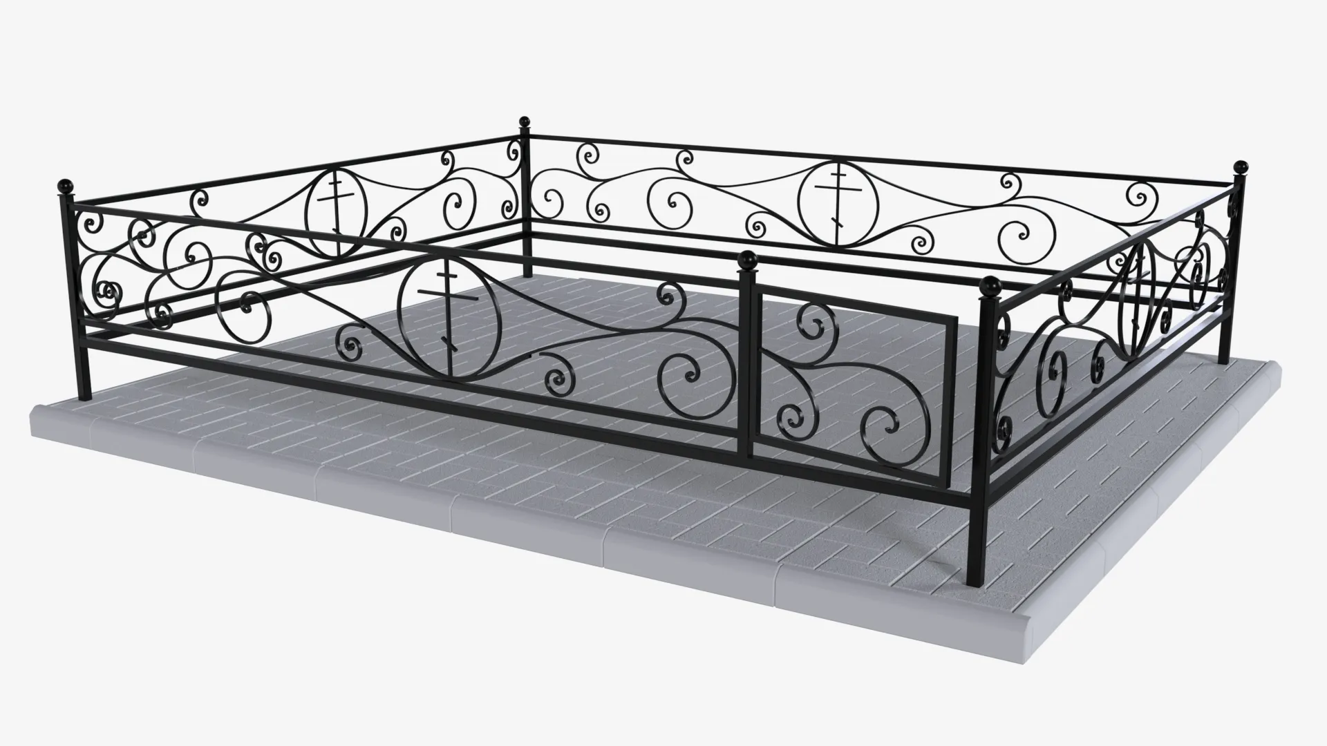 Ограда металлическая № КВ-09