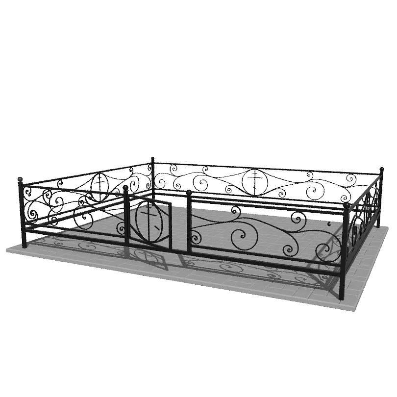 Ограда металлическая № КВ-10