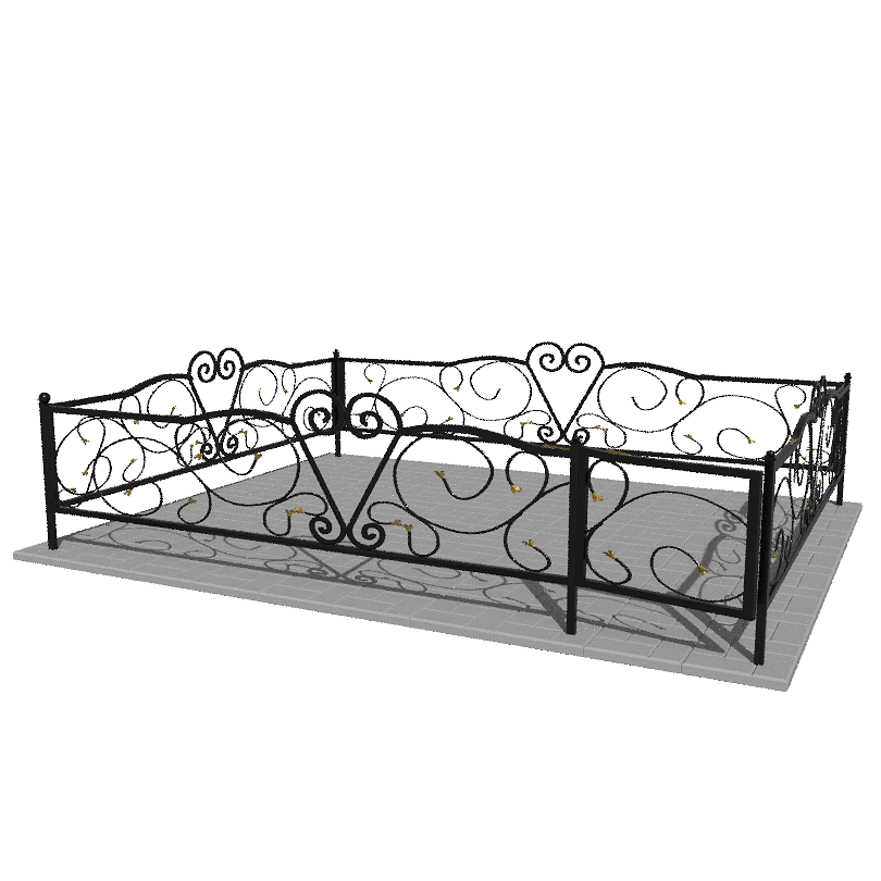 Ограда металлическая № КВ-11