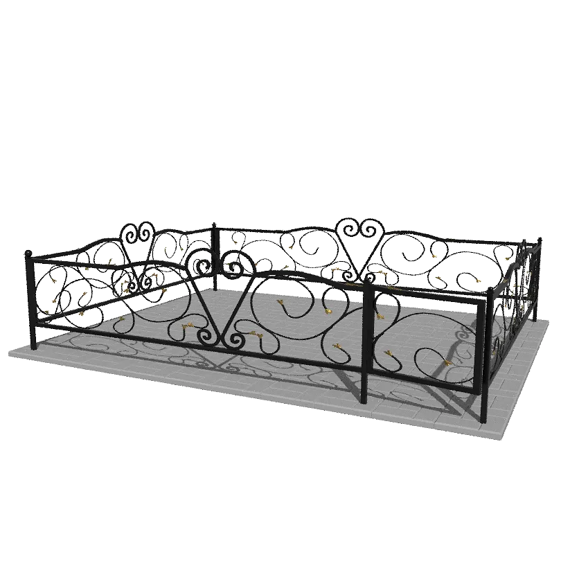 Ограда металлическая № КВ-11