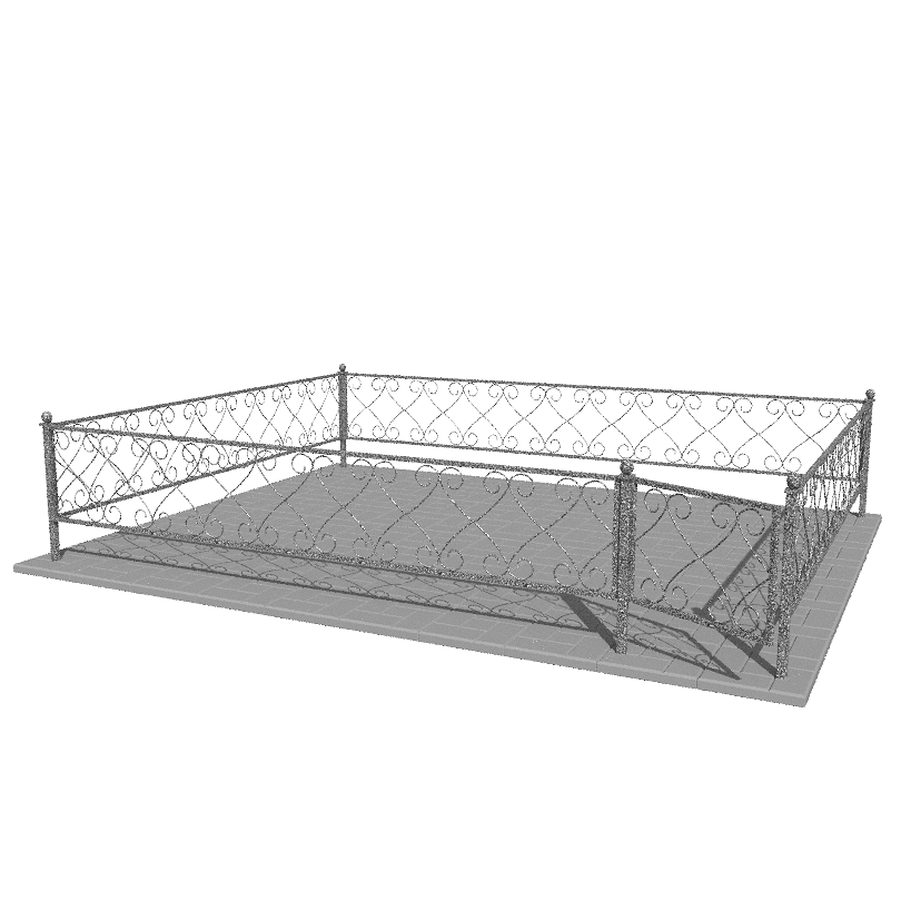 Ограда металлическая № СВ-09