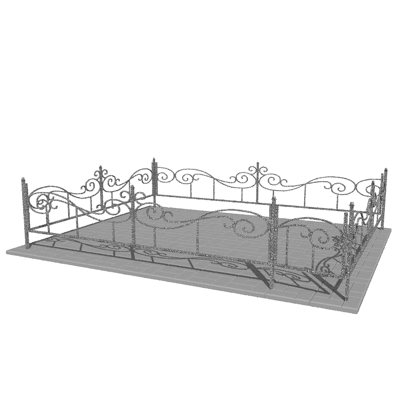 Ограда металлическая № КВ-08
