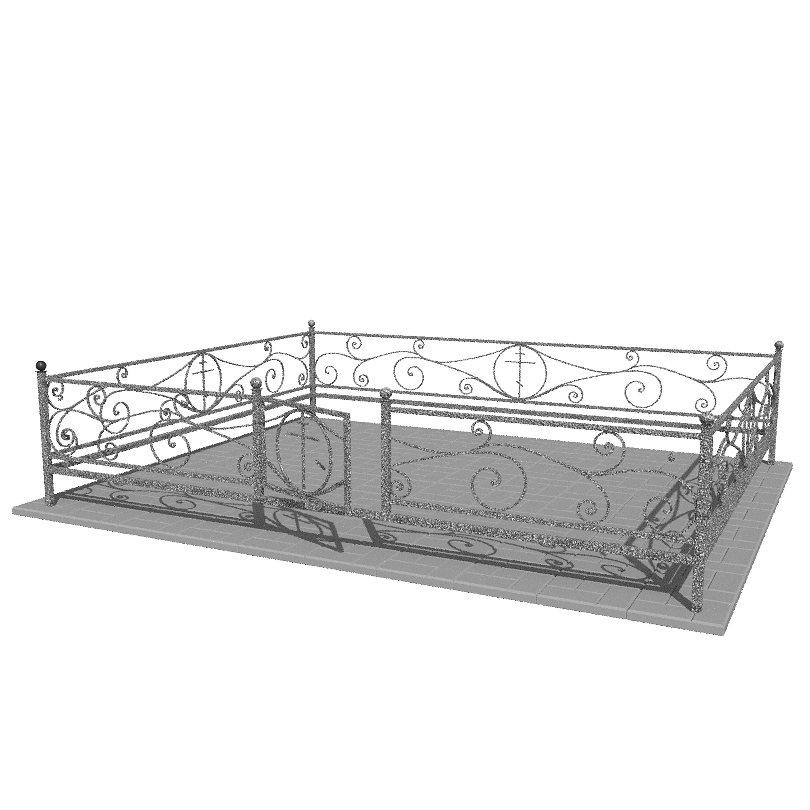 Ограда металлическая № КВ-10