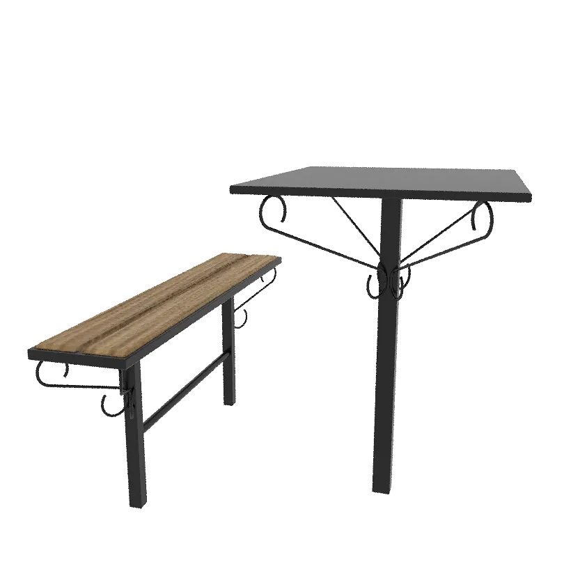 Стол лавка металлические № СВ-01