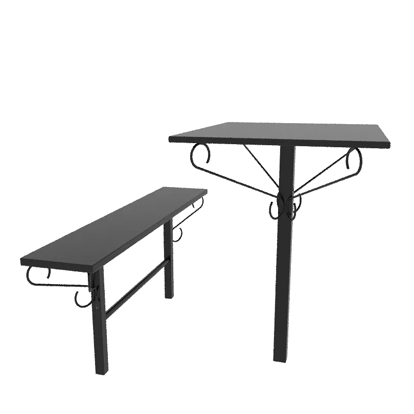 Стол лавка металлические № СВ-02