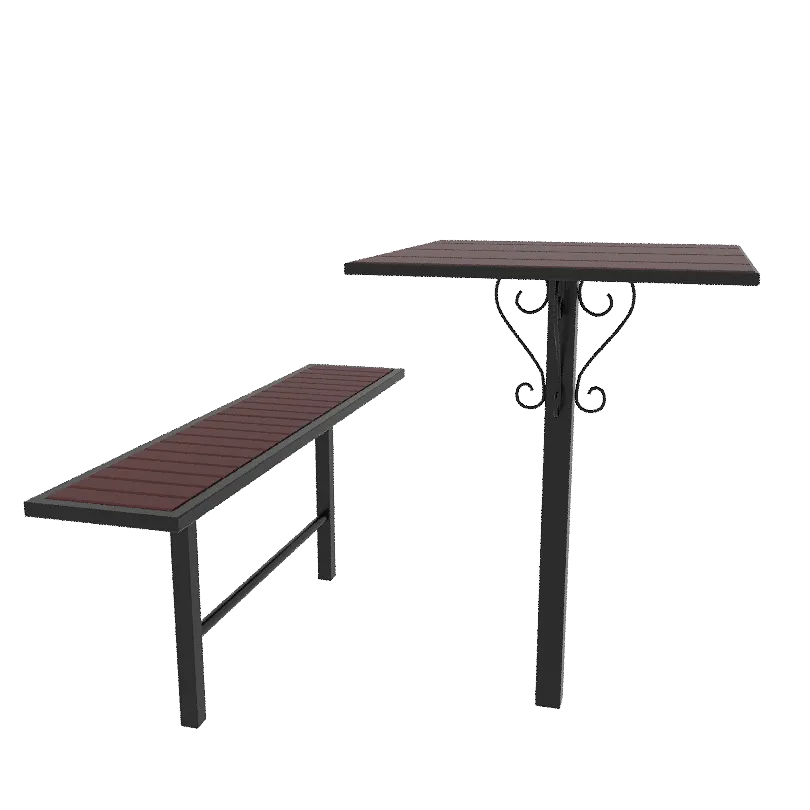 Стол лавка металлические № СВ-04