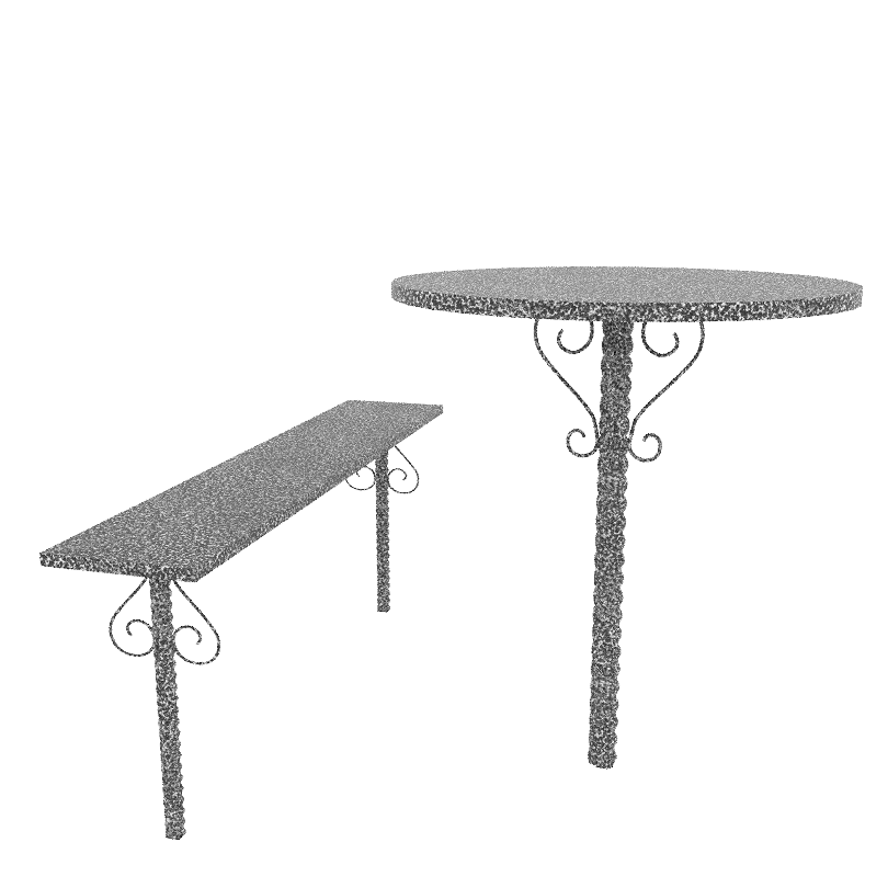 Стол лавка металлические  № СВ-05